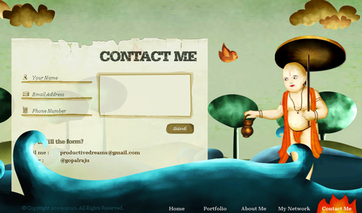 Contactform46 in Showcase of Creative (But Not Necessarily Usable) Contact Forms
