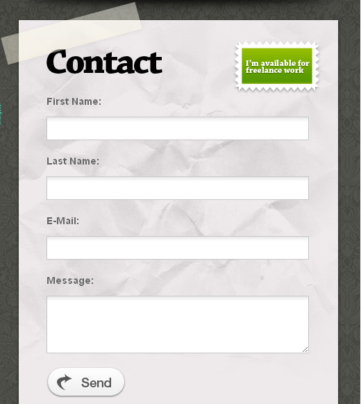 Contactform45 in Showcase of Creative (But Not Necessarily Usable) Contact Forms