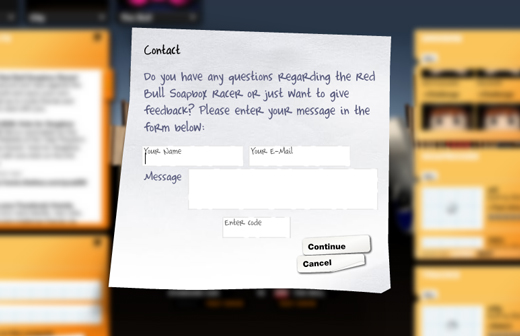 Contactform33 in Showcase of Creative (But Not Necessarily Usable) Contact Forms