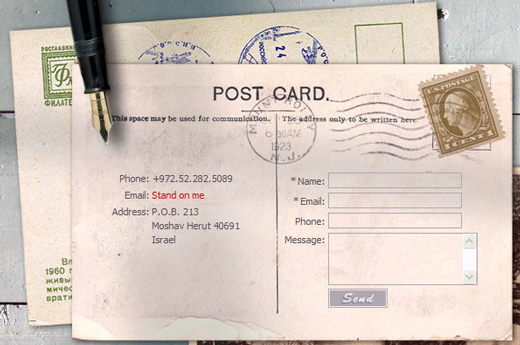 Contactform1 in Showcase of Creative (But Not Necessarily Usable) Contact Forms