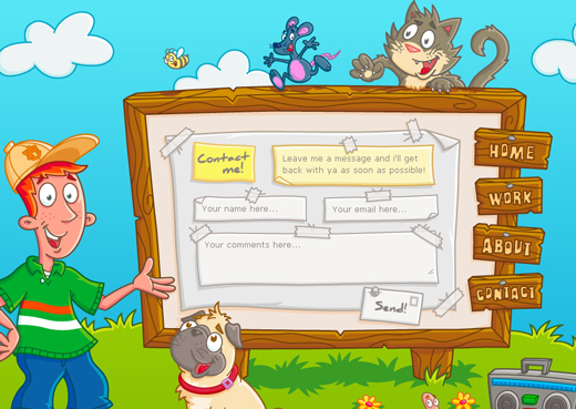 Contactform9 in Showcase of Creative (But Not Necessarily Usable) Contact Forms