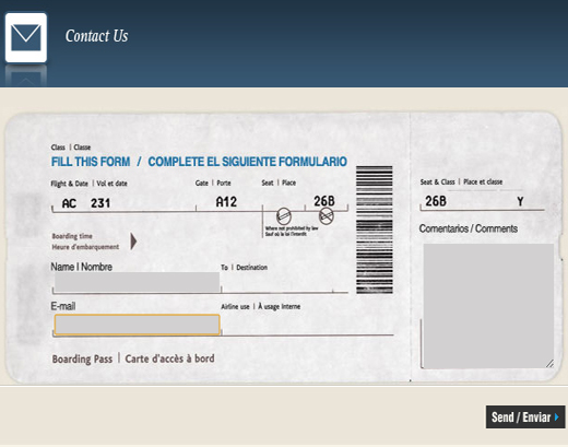 Contactform34 in Showcase of Creative (But Not Necessarily Usable) Contact Forms