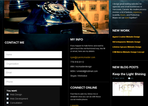 Contactform16 in Showcase of Creative (But Not Necessarily Usable) Contact Forms
