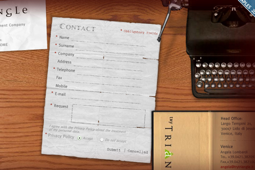 Contactform32 in Showcase of Creative (But Not Necessarily Usable) Contact Forms
