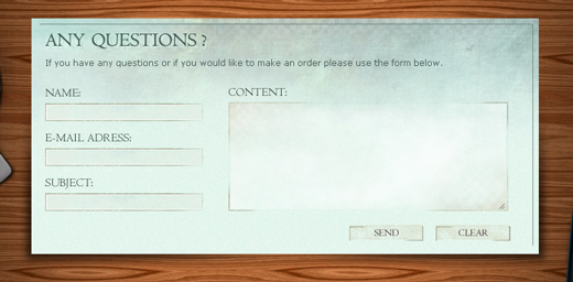 Contactform10 in Showcase of Creative (But Not Necessarily Usable) Contact Forms