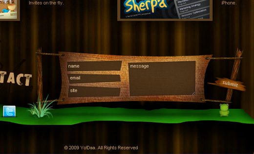 Contactform3 in Showcase of Creative (But Not Necessarily Usable) Contact Forms