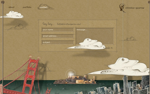 Contactform14 in Showcase of Creative (But Not Necessarily Usable) Contact Forms