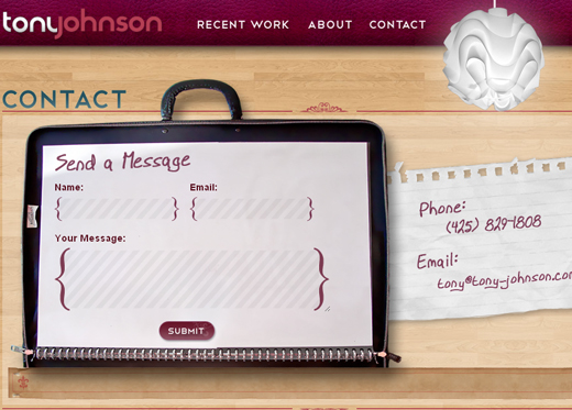 Contactform30 in Showcase of Creative (But Not Necessarily Usable) Contact Forms