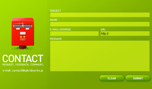 Contactform52 in Showcase of Creative (But Not Necessarily Usable) Contact Forms