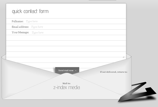 Contactform38 in Showcase of Creative (But Not Necessarily Usable) Contact Forms