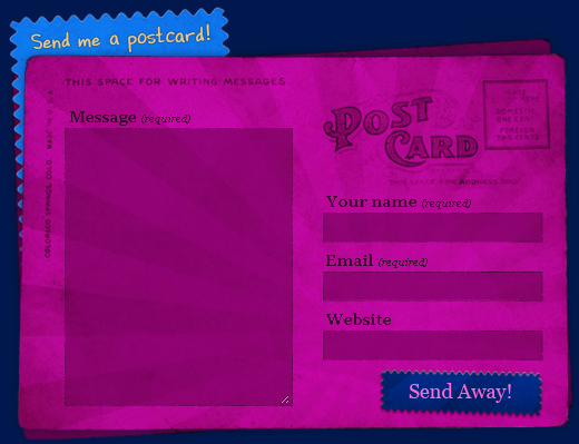 Contactform6 in Showcase of Creative (But Not Necessarily Usable) Contact Forms