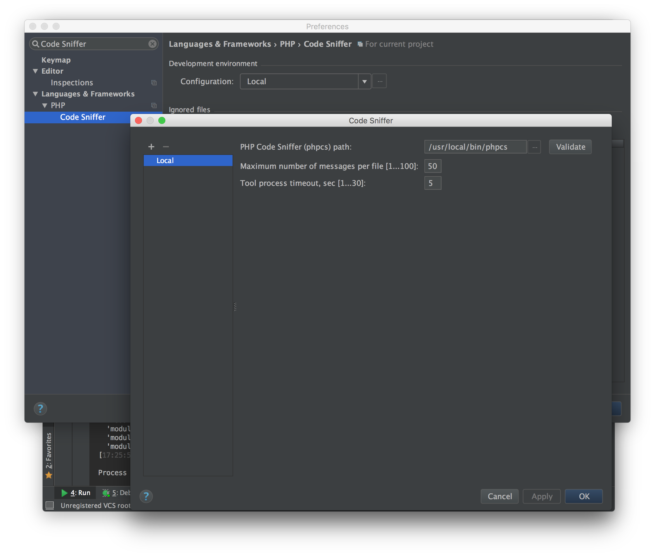 PHP CodeSniffer