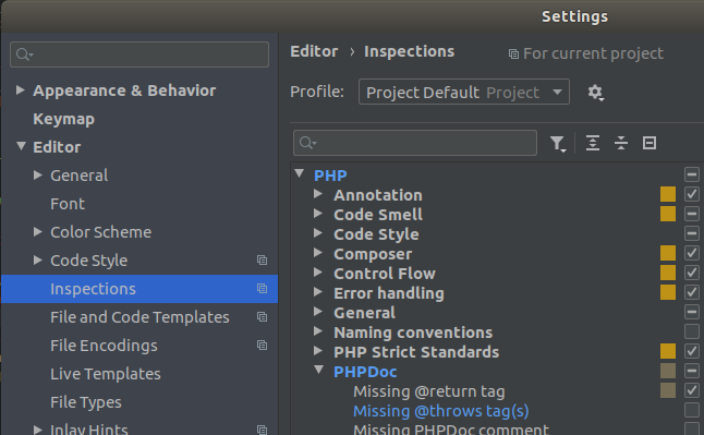 PhpStorm заметки